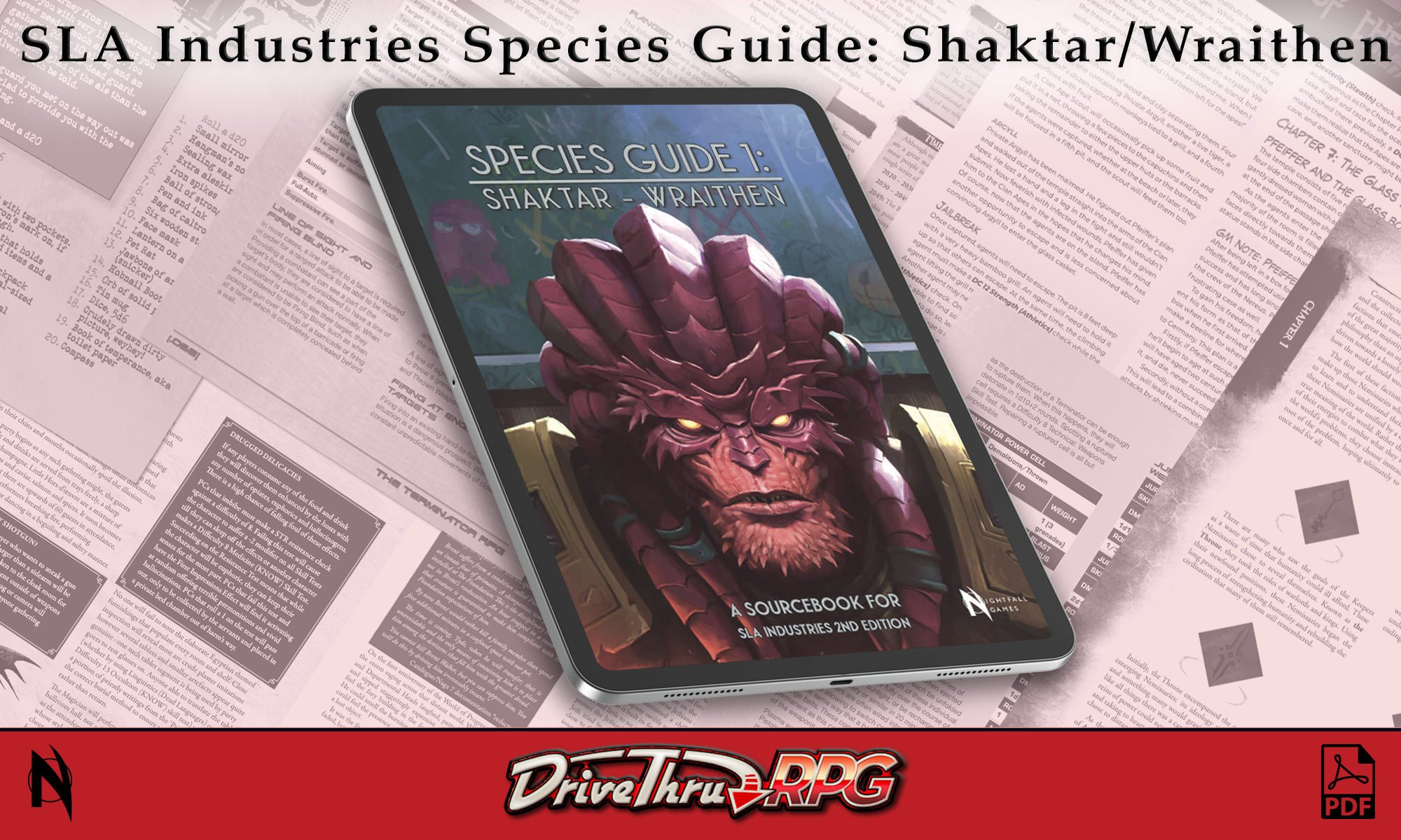 SLA Industries Species Guide: Shaktar/Wraithen on PDF